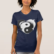 Yin Yang Dolphins Black/White Tees