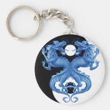 Yin Yang Dragon 2 Keychains