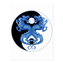Yin Yang Dragon 2 Postcard