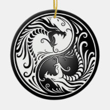Yin Yang Dragons Christmas Tree Ornaments
