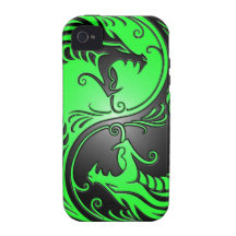 Yin Yang Dragons, green and black Vibe iPhone 4 Cover