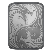 Yin Yang Dragons, stainless steel Sleeve For iPads