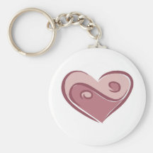 yin yang heart key chains