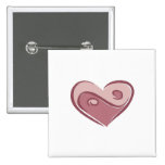 yin yang heart buttons