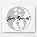 yin yang jack russell mouse pad