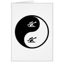 Yin Yang Kayaking Greeting Cards