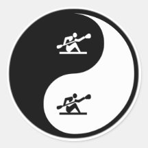 Yin Yang Kayaking Sticker