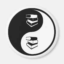 Yin Yang Library Work Fridge Magnet
