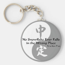 Yin Yang - No Snow Flake Keychain