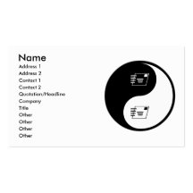 Yin Yang Postal Service Business Card Template