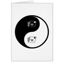 Yin Yang Postal Service Greeting Cards