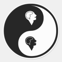 Yin Yang Psychology Round Sticker