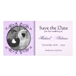 Yin & Yang Purple Floral Save the Date Photo Card