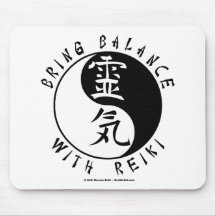 Yin Yang Reiki Kanji Mouse Mat