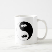 Yin Yang Rhinoceros Coffee Mug
