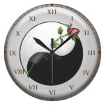 Yin Yang Rose Wallclocks