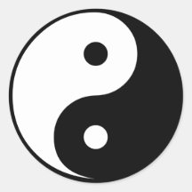Yin Yang Round Stickers