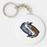 Yin Yang Salmon Fish Key Chains