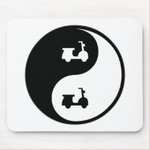 Yin Yang Scooters Mouse Pads