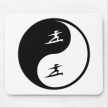 Yin Yang Surfing Mouse Mat