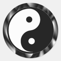 Yin Yang Symbol Round Stickers