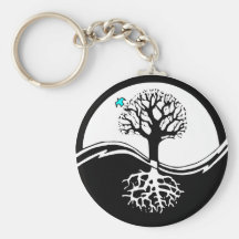 Yin Yang Tree Key Chains