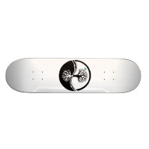 Yin Yang Tree Of Life Black & White Skate Board Decks