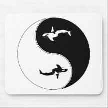 Yin Yang Whale Mousemat