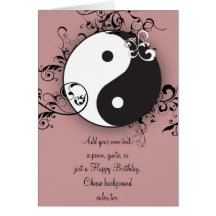 Yin-Yang with scrolling Card