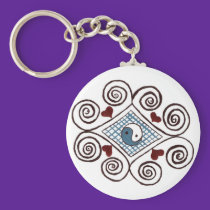 ying yang keychain keychains