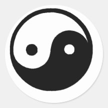 ying_yang round stickers