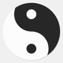Ying Yang Symbol Round Sticker