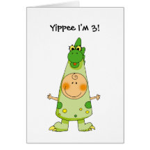 Yippee I'm 3! Card