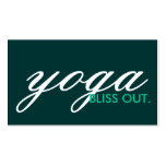 yoga. bliss out. business cards