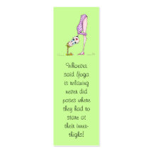 Yoga Bookmark Business Card Templates