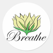 Yoga Breathe Round Stickers