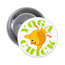 Yoga Chick Button