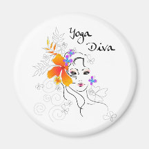 Yoga Diva Fridge Magnet