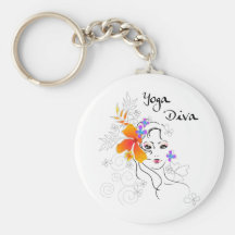 Yoga Diva Keychain