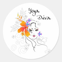 Yoga Diva Sticker