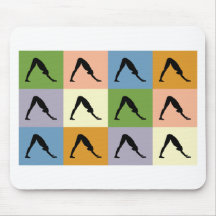 Yoga Downward Facing Dog Mousepads