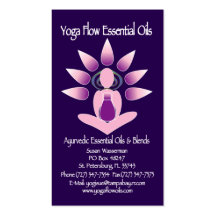 Yoga Flow Essential Oils Business Card Template