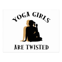 Yoga GIrls Are Twisted  Gift Post Card