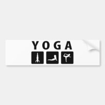 yoga icon bumper stickers