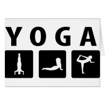 yoga icon greeting cards