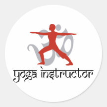 Yoga Instructor Round Sticker