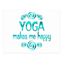 Yoga Makes Me Happy Post Cards