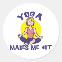 Yoga Makes Me Hot Sticker