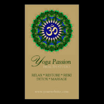 Yoga Om Organic New Age Business Cards business cards