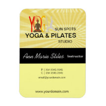 Yoga Pilates Business Rectangular Magnets
